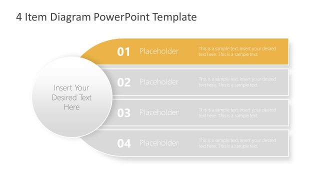 4 Items Agenda PowerPoint Template