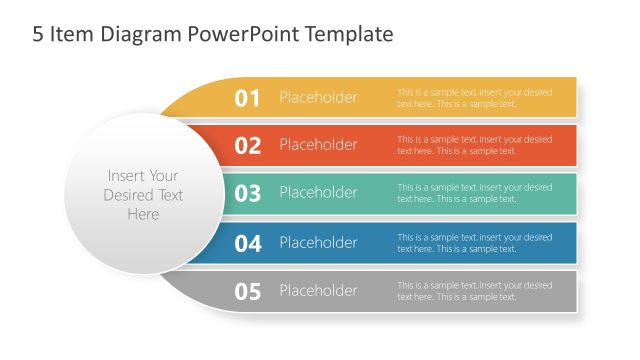 5-Item Horizontal Diagram for PowerPoint
