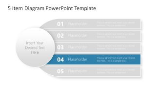 Simple Slide of 5 Horizontal Items