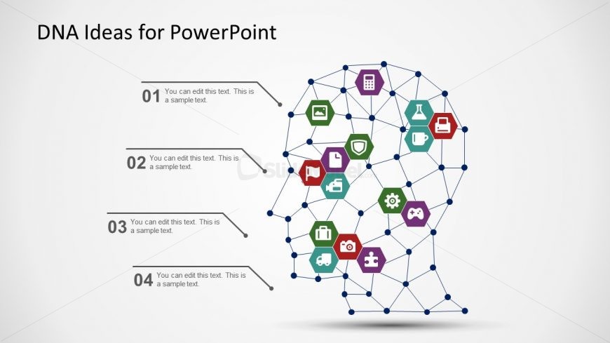 PowerPoint Human Head Shape Slide