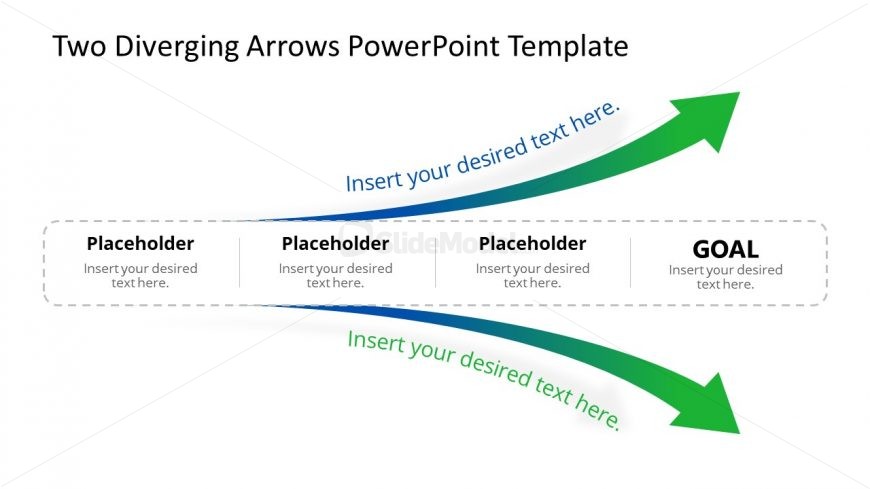 Presentation of Two Diverging Arrows