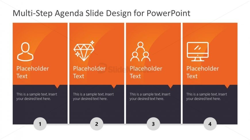Vertical Presentation Agenda in 4 Steps