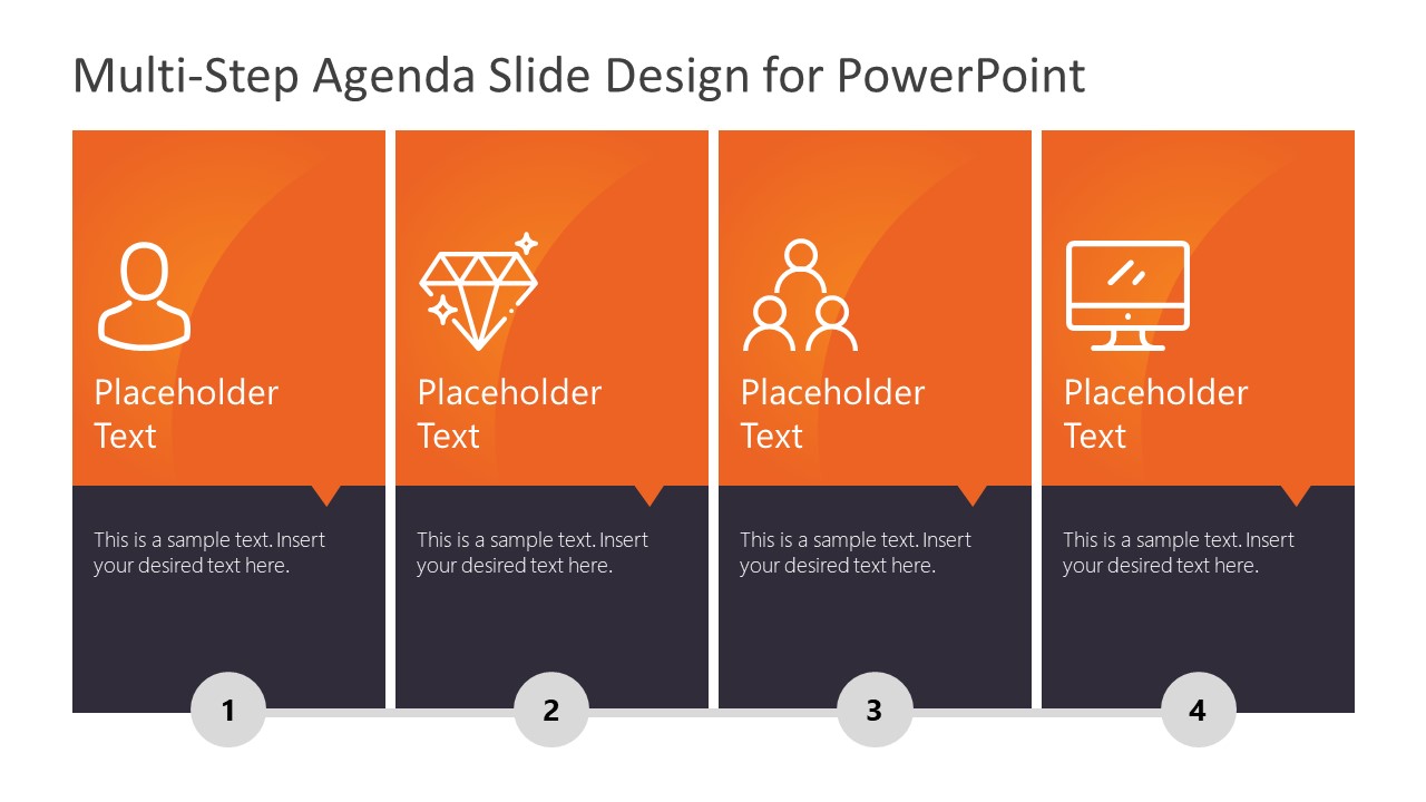 Multi Step Agenda Slide Powerpoint Template Slidemodel