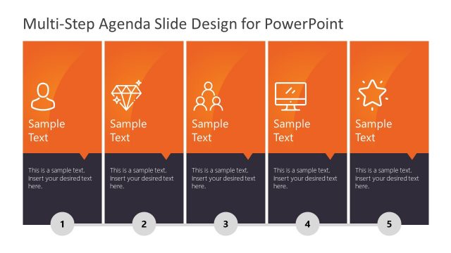 5 Steps Agenda PowerPoint Template