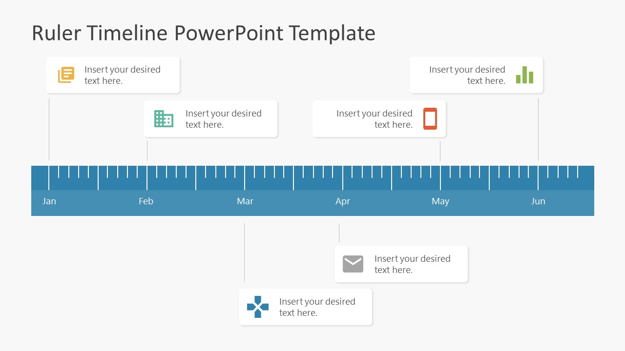 Ruler Timeline Powerpoint Template Slidemodel