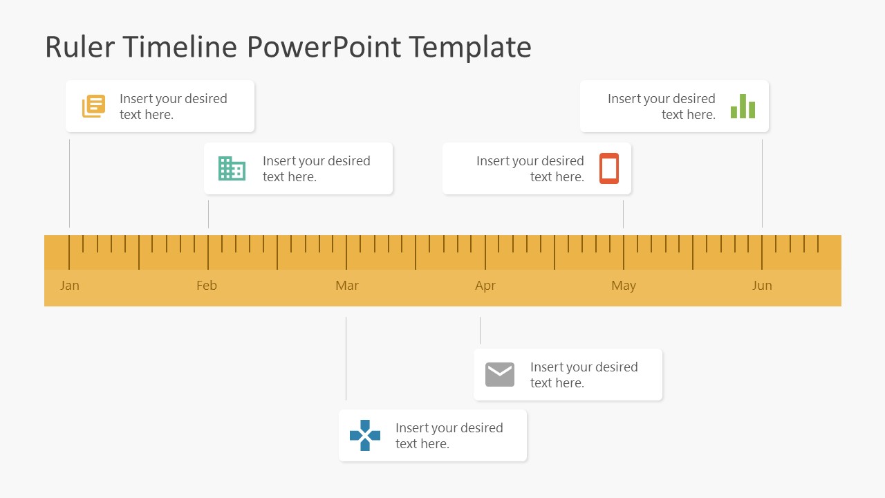 Ruler Shape PowerPoint Timeline - SlideModel