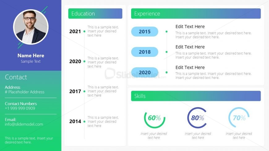 Template of Resume Modern 1 Pager