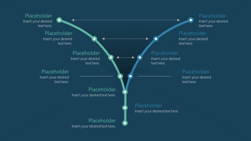 Curved Roadmap Template Diagram