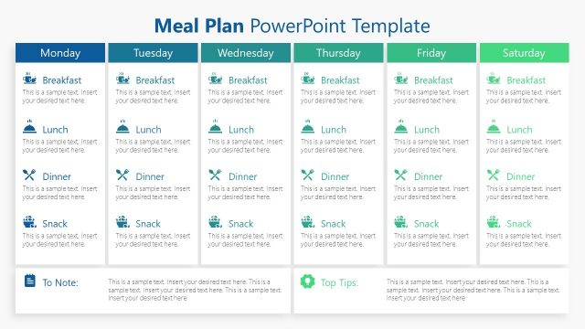 1-Page Meal Plan PowerPoint Template