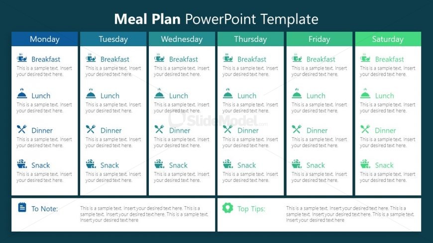 PowerPoint Infographic Meal Plan Template 