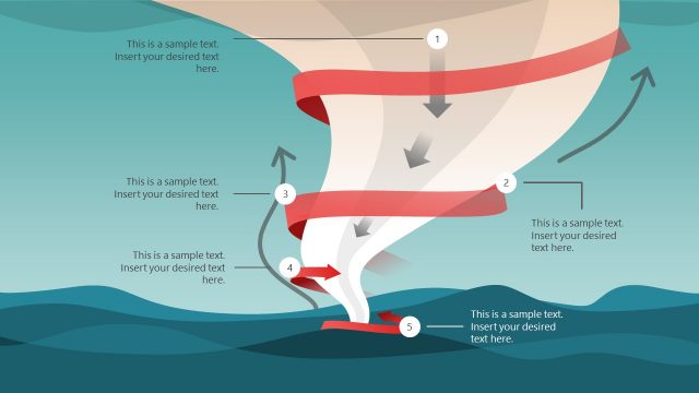 Tornado PowerPoint Diagram Waterspout