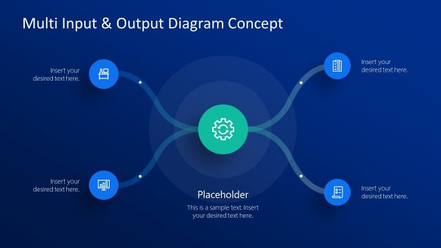 2 Inputs and Outputs PowerPoint Infographic Diagram