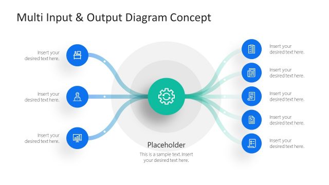 Multi Input and Output Diagram PowerPoint
