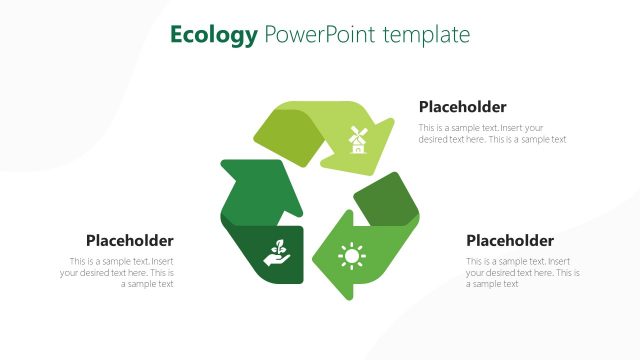 Ecosystem PowerPoint Diagram Green Shapes