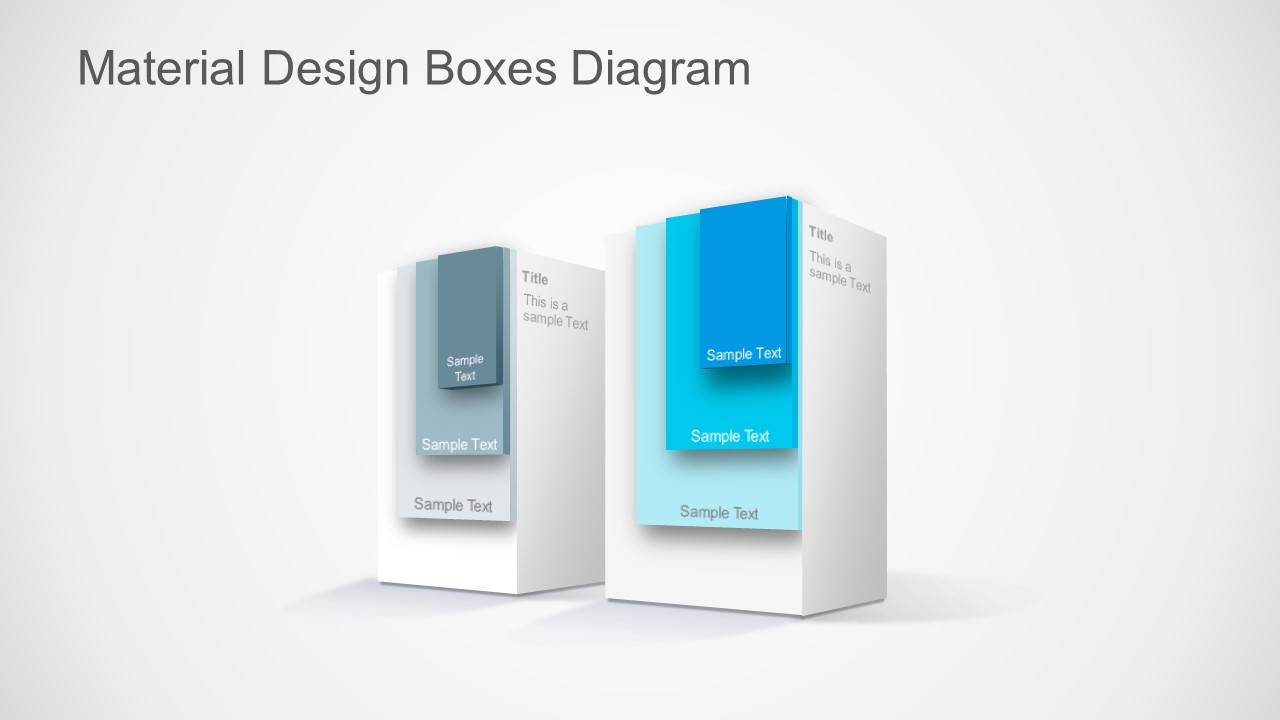PPT Shapes Layered Material Design Diagram