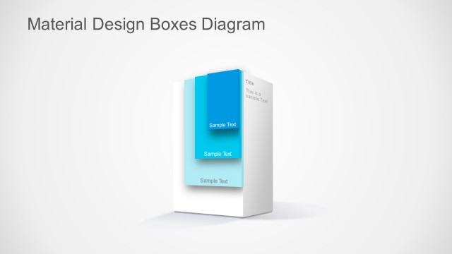 3D Material Design Layered Box for PowerPoint
