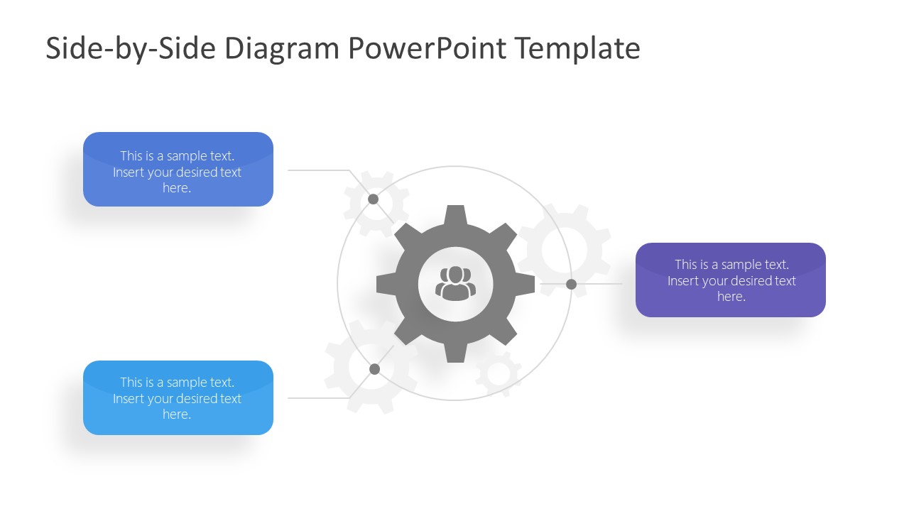3 Steps Core Concept PowerPoint Diagram