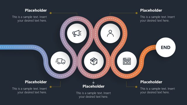 5 Milestones 2 Phase Timeline Diagram PPT