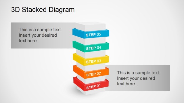 Multi Level Steps 3D Diagram PowerPoint Templates