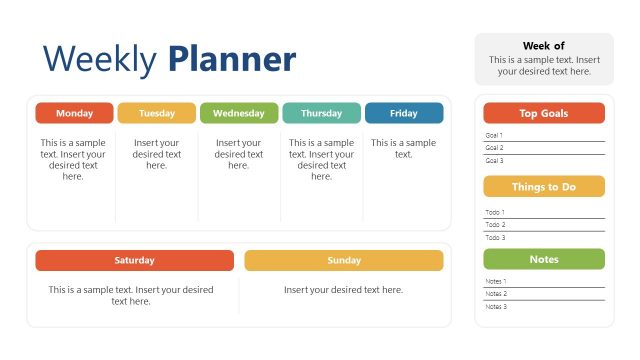 Weekly Planner Template Design