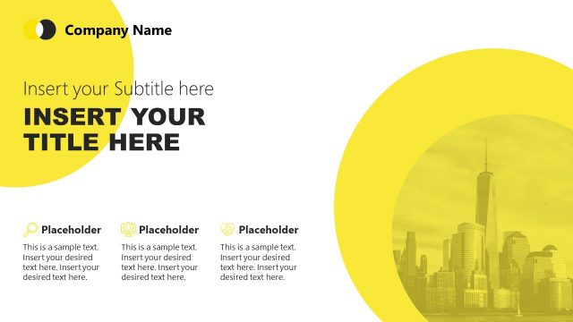 Yellow Shapes PPT Background Template