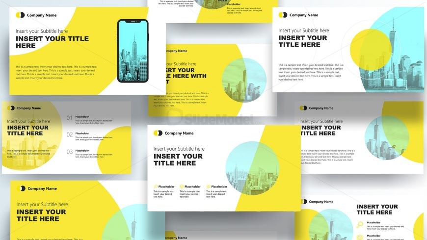 Presentation Slide Deck of Yellow Theme