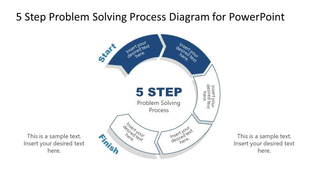 Step 2 of 5 Steps Problem Solving Diagram Template