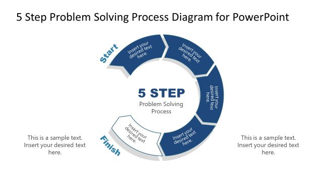 Step 4 of 5 Steps Problem Solving Diagram Template