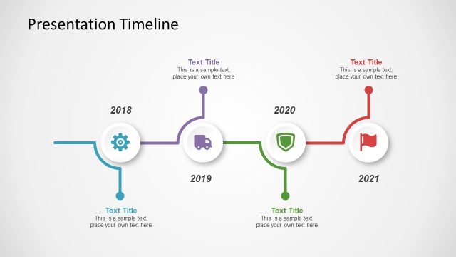 Editable PPT Horizontal Timeline