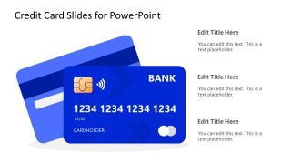 PowerPoint Shapes of Blue Credit Card
