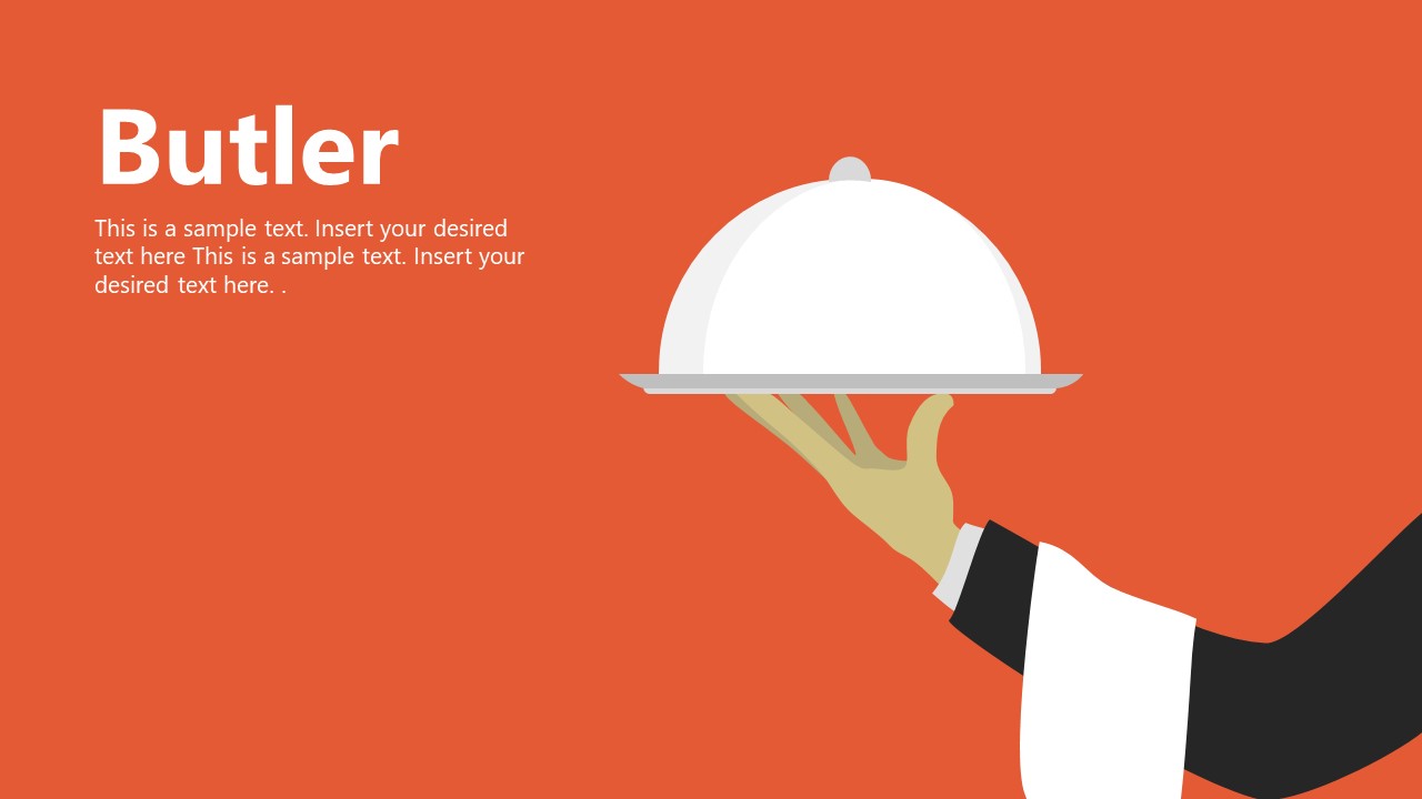 Butler PowerPoint Shapes Serving Food Templates - SlideModel
