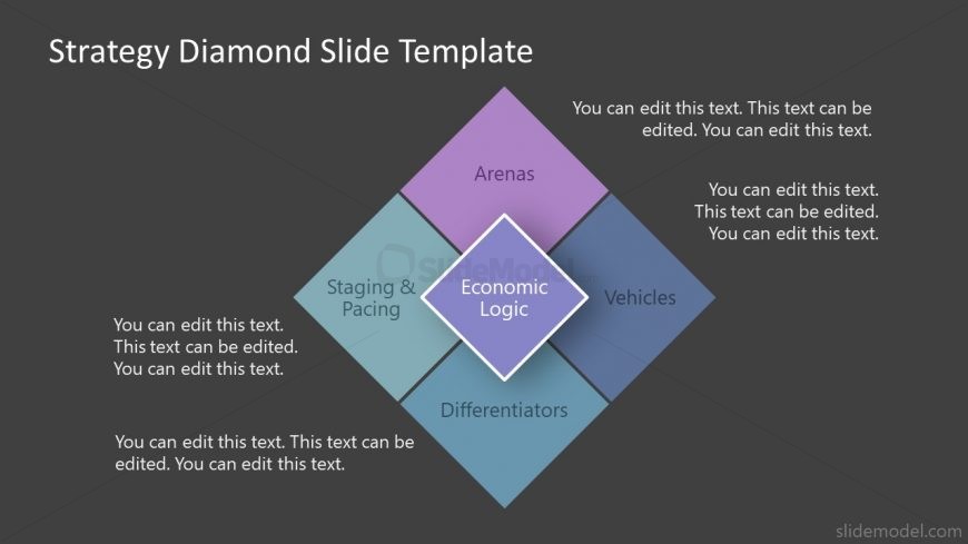 Strategy Diamond PowerPoint Template