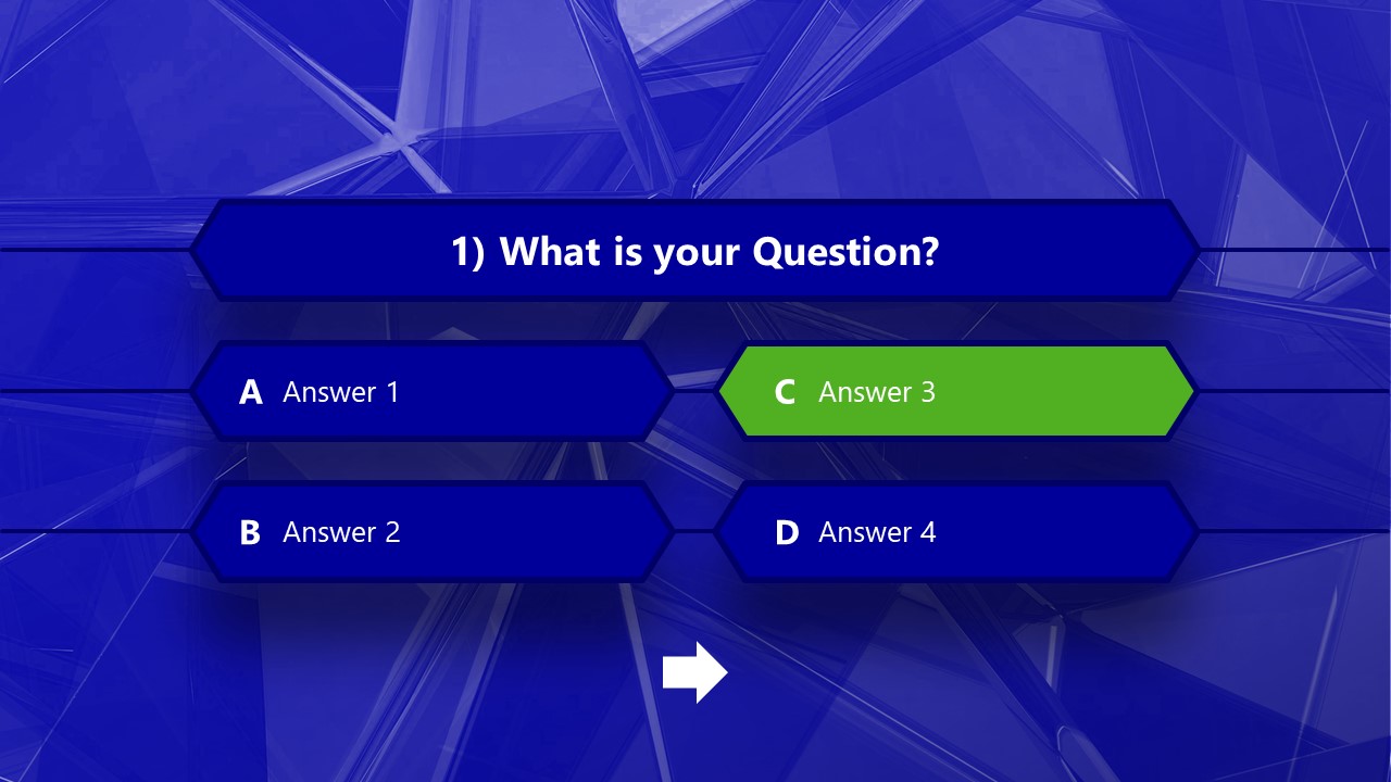 4 Options Multiple Choice PowerPoint Template MCQ Template