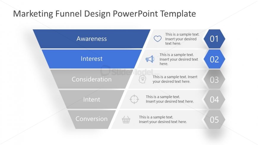 PowerPoint Marketing Funnel Interest Level