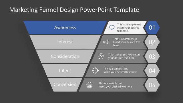 PowerPoint Marketing Funnel Awareness Stage