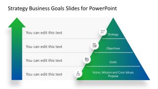 Pyramid Diagram for Business Strategies and Plans