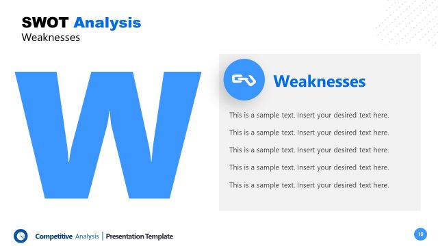 Competitors Analysis Weaknesses PPT Template