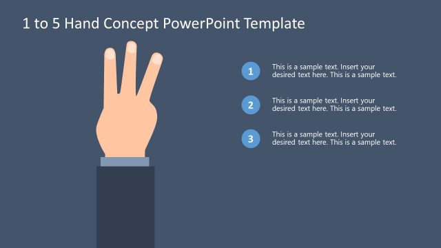 Bullet Point 3 Hand Concept PowerPoint