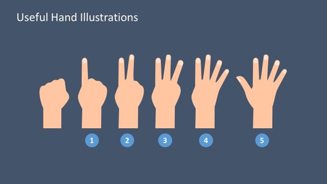 1 to 5 Hand Concepts Agenda PowerPoint