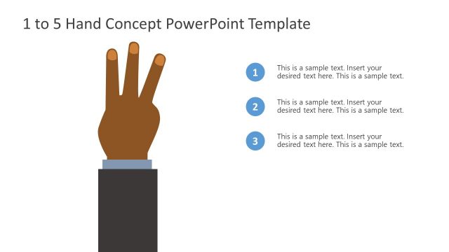 Bullet Point Three Hand Concept PowerPoint