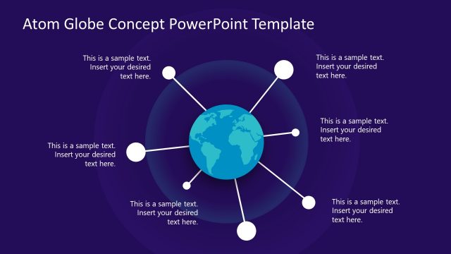 Atom Globe PowerPoint Concept Diagram Template