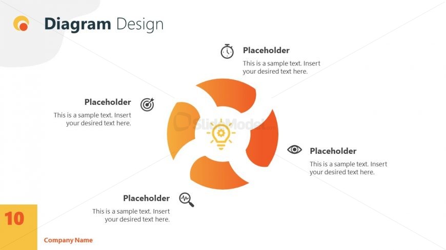 4 Steps Diagram PowerPoint Slide