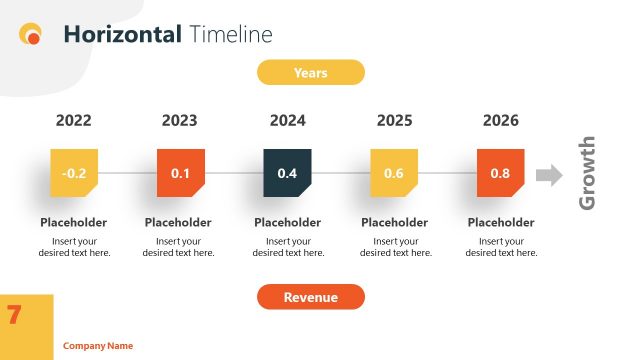 Horizontal Timeline Business PowerPoint Theme