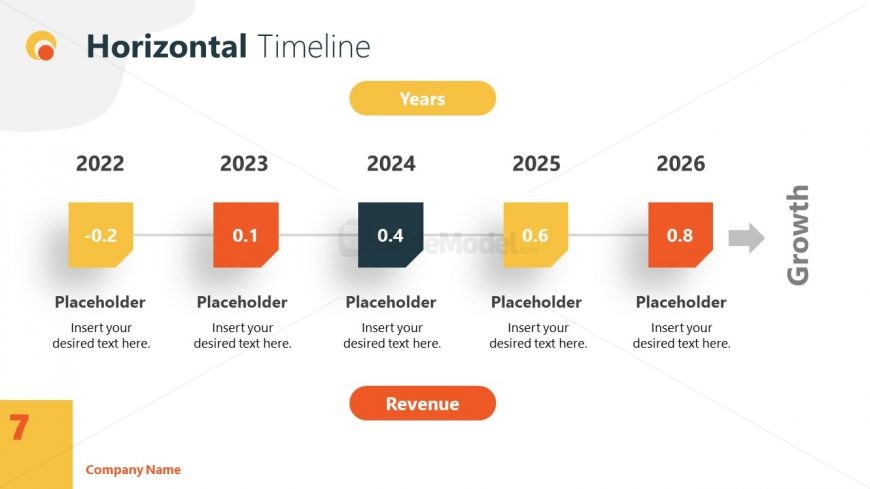 Horizontal Timeline Templates PowerPoint