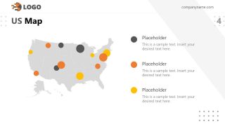 Template for Executive Business US Map