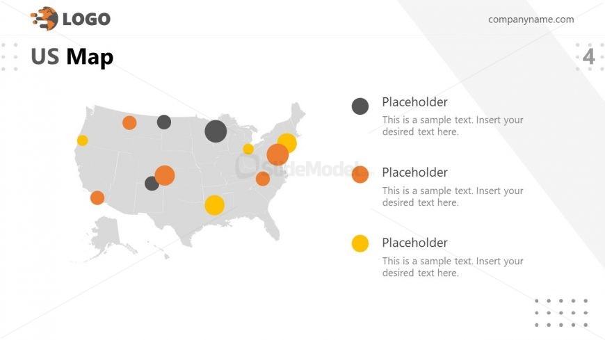 Template for Executive Business US Map