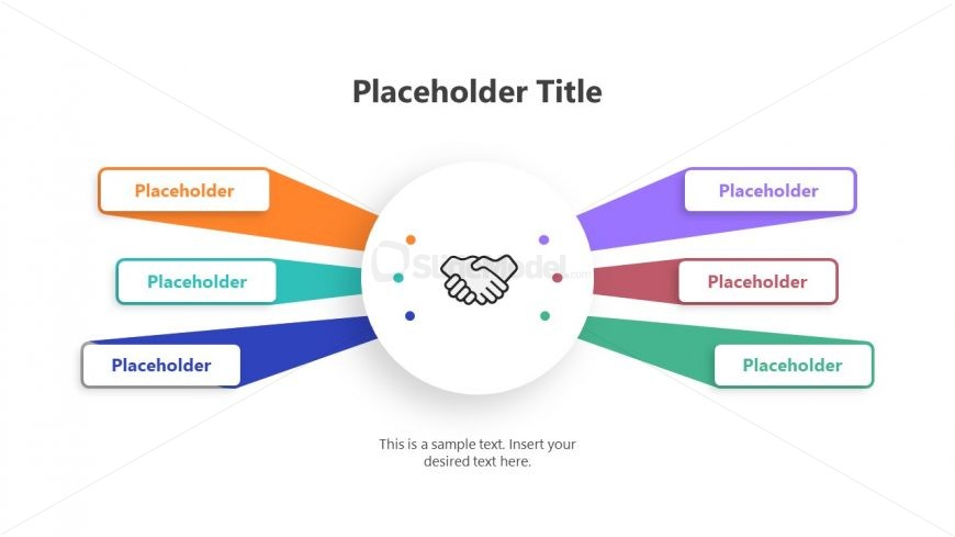 6 Steps PowerPoint Diagram Template for Goals 