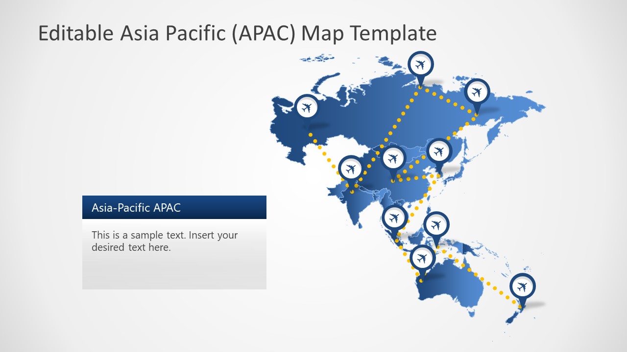 Editable Asia Pacific APAC Map For PowerPoint - SlideModel