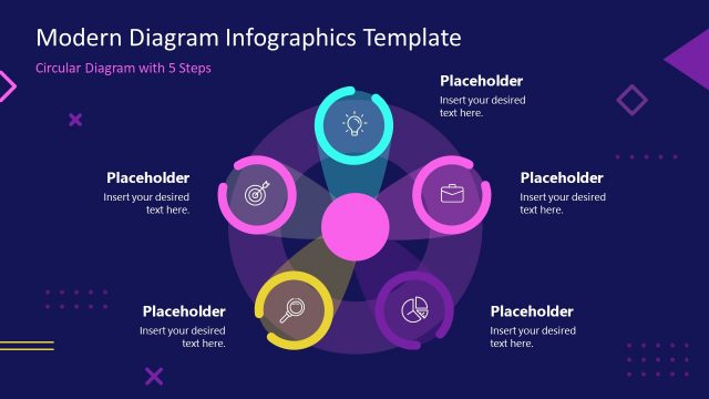 Process Cycle 5 Steps Infographic Diagram PowerPoint