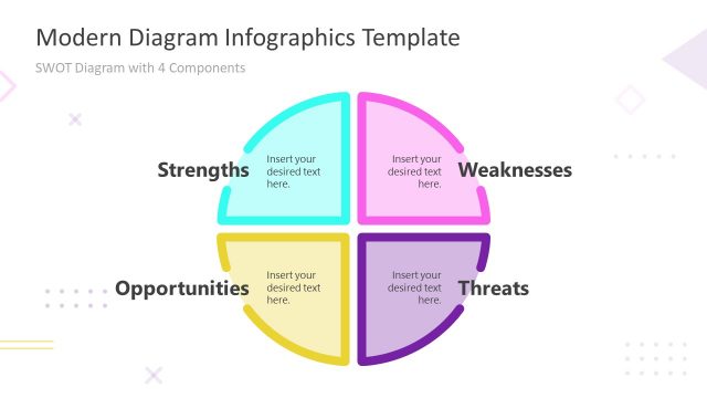 SWOT PowerPoint Diagram in Modern Infographics
